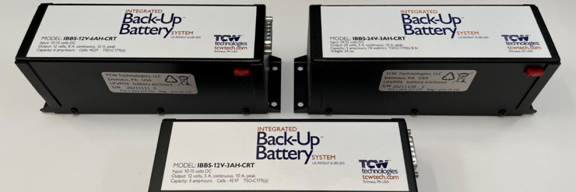 TCW Technologies Announces Approval of an STC-AML for its  Integrated Battery Back-up System (IBBS)